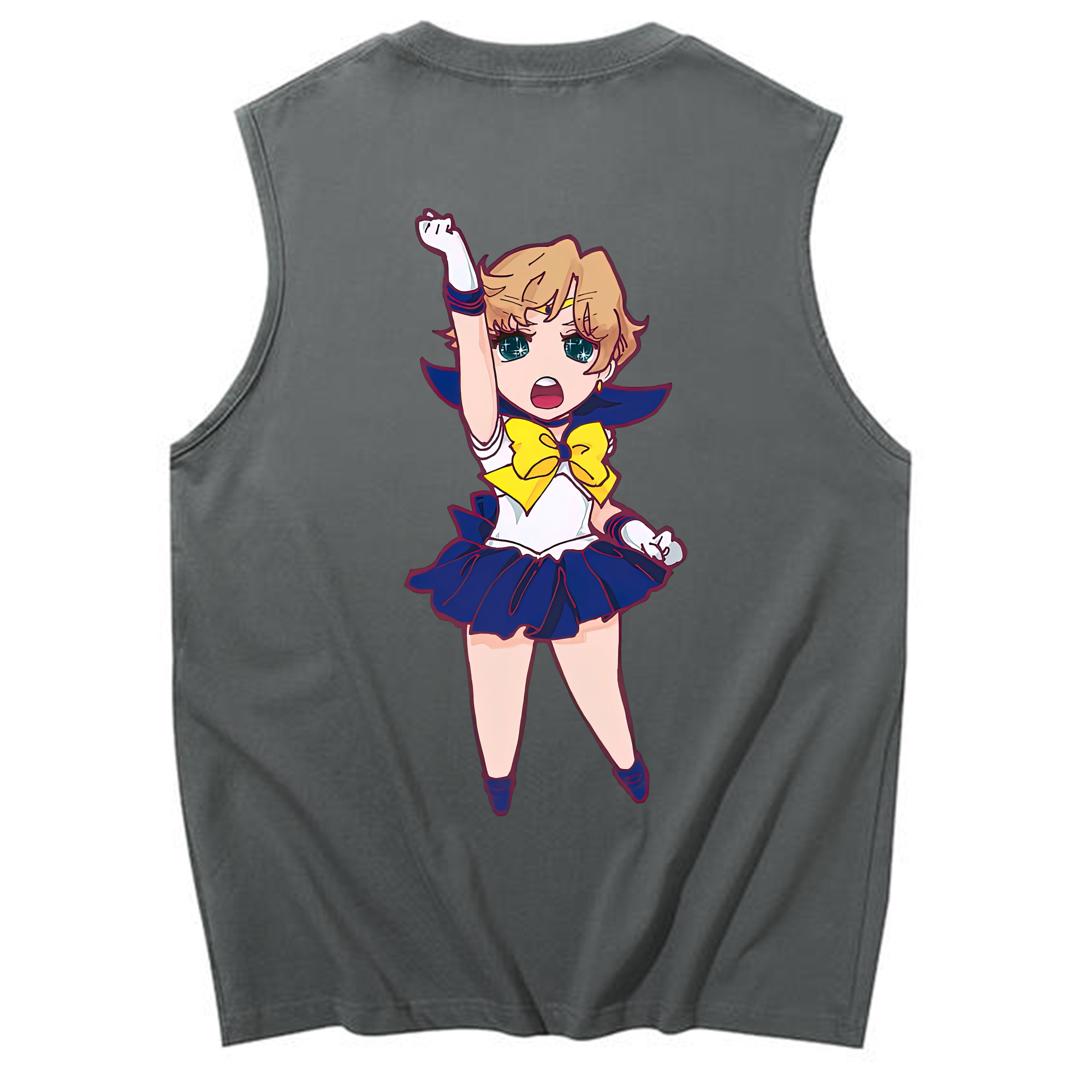 （画像用） 美少女戦士セーラームーン 天王はるか Sailor Moon Tenoh Haruka コットン100％タンクトップ（背面プリント）